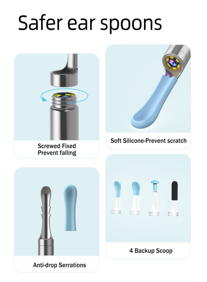 BEBIRD Ear Wax Removal, Ear Cleaner with Ear Camera, 5 Megapixels 1080P Ear Scope, Ear Picker with 6 LED Lights, Full Set Ear Wax Removal Tool with 4 Ear Scoops, Black - Image 4